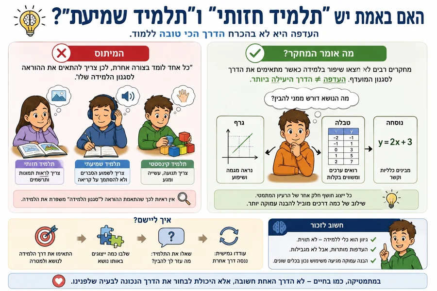 האם יש תלמיד חזותי ותלמיד שמיעתי