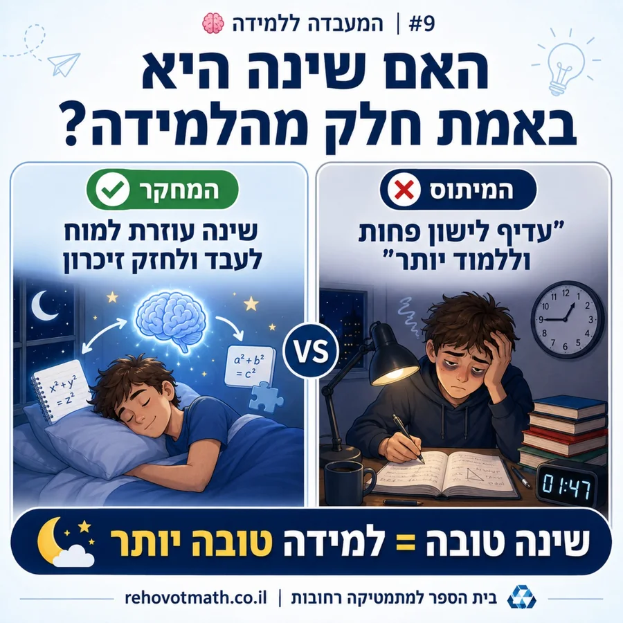 האם שינה היא באמת חלק מהלמידה